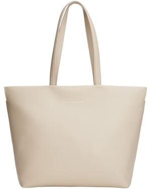 Tommy Hilfiger Th Logotape Tote Aw0aw17693 Tote - Natural
