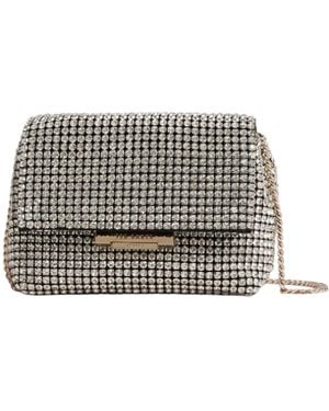Ted Baker Abendtasche Umhängetasche Gliters Crystal Mini Cross Body Bag Silver silberfarben - Schwarz