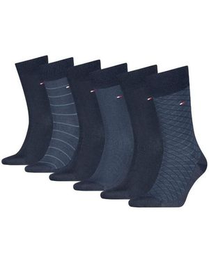 Tommy Hilfiger TH MEN SOCK 6P TIN GIFTBOX BIRDEYE - Blau