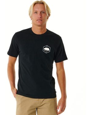 Rip Curl S California Bear Short Sleeve Destinations T-shirt Tee - Black