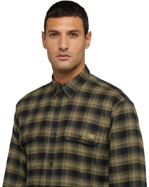Dickies S L/s Flex Flannel Shirt - Green