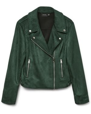 Vero Moda Vmjose Short Faux Suede Jacket Noos Jacket - Green