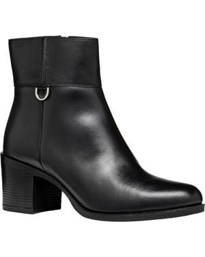 Geox D New Asheel C Enkellaars - Zwart