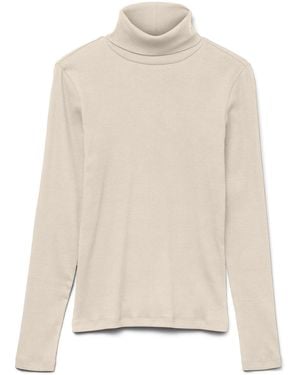 Vero Moda Vmchloe Ls Rollnecktop Ga JRS Noos - Weiß