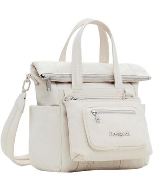 Desigual Basic Modular Backpack Cream White - Blanco