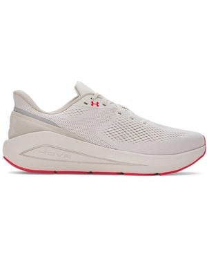 Under Armour Mens Sonic 7 Running Shoe Without Stabilizers Running Shoes Summit White/khaki Base/racer Red - Cream