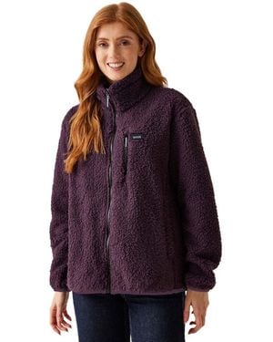 Regatta S Ria Zip Through Borg Fleece Jacket - Purple