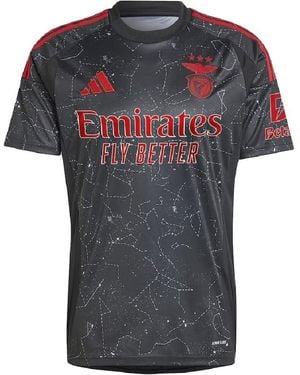adidas Benfica Away Football Shirt Jersey 2024-2025 Medium Black