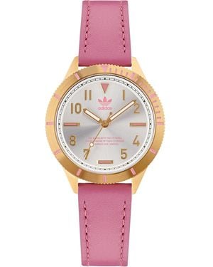 adidas Orologio Analogico al Quarzo Donna con Cinturino in Pelle AOFH22509 - Rosa