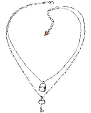 Guess Collier - Métal argenté - Strass - 45 - Métallisé