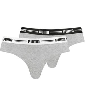 PUMA Cotton Modal Brazilian Underwear - Bianco