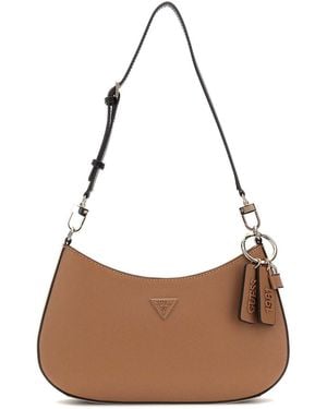 Guess Schultertasche Noelle II Top Zip Shoulder Bag Tan Multi taupe - Braun