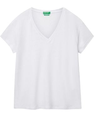 Benetton T-Shirt 37UJD401Q - Bianco