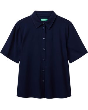 Benetton Camicia 5wpwdq0b1 Shirt - Blue