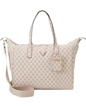 Guess G Wave Carryon Large Tote Blush Logo - Natural