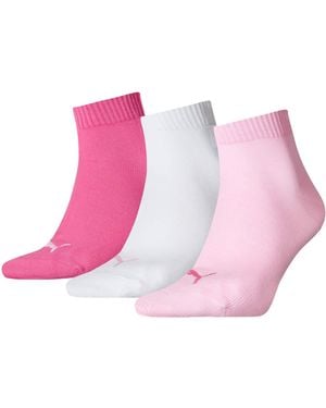 PUMA Volwassene Quarter Plain Sokken - Paars