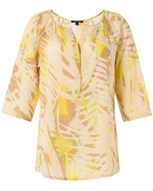 Comma, Print-Bluse im Loose Fit gelb 38