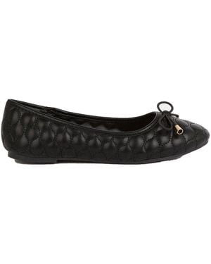 Dorothy Perkins Wide Fit Priya Quilted Ballet Flats - Black