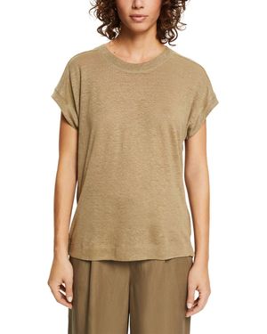 Esprit T-Shirt aus 100% Leinen - Natur