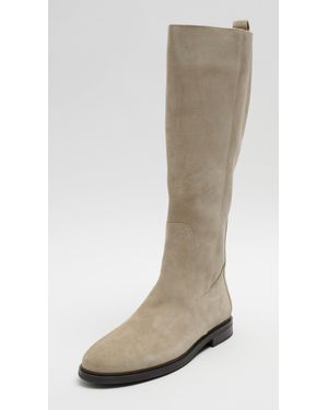Tommy Hilfiger Vrouwen Vlag Suede Lange Boot Zip - Naturel