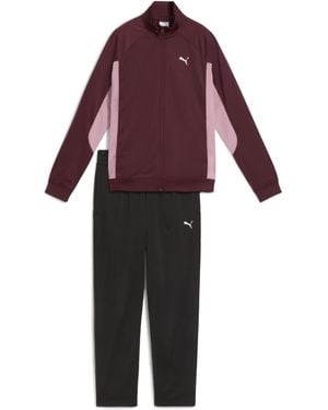 PUMA , Ensemble de sport Poly Straight Leg op, femme, vin, taille M - Rouge