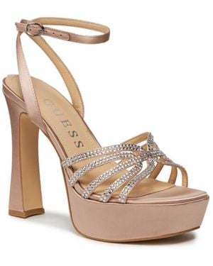Guess , FLPIRTSAT03, Scarpe Plateau Tacco Moda Fashion - Bianco