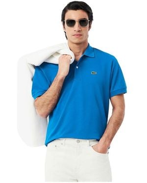 Lacoste Polo moderna da uomo in piqué leggero taglio classico L.12.12 - Blu