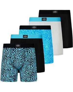 Billabong S Underwear 5 Pack Microfiber Performance Boxer Briefs For - Blue