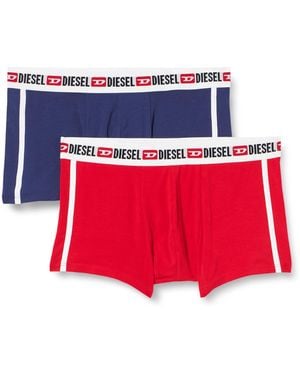 DIESEL Two-pack Boxer Briefs With Side Band - Red