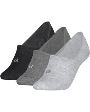 Calvin Klein Footie Medium Cut - Gris