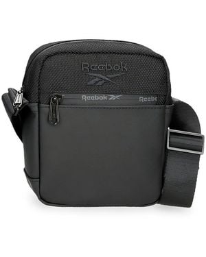 Reebok Roger Borsa a tracolla Nero 15 x 19,5 x 6 cm Poliestere con dettagli in finta pelle by Joumma Bags by Joumma Bags
