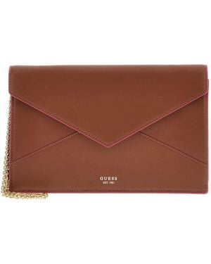 Guess Grote Envelop Cognac - Bruin