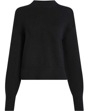 Calvin Klein Maglione Ck Intarsia Loose J20J224224 - Nero