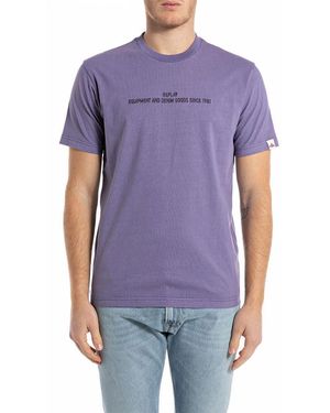 Replay M3242.000.22662G Short Sleeve T-Shirt L - Viola