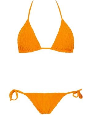 Emporio Armani 3D Bold Logo Triangel Bikini Orange M