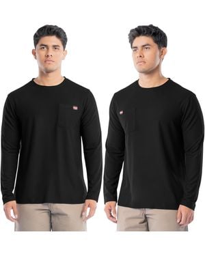 Wrangler S Long Sleeve Upf 40 Performance Pocket T-shirt - Black