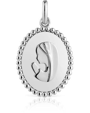 Tous Pendentif médaille pour femme en argent de première loi - Métallisé