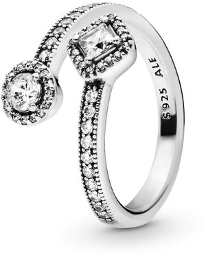 PANDORA Ring 191031CZ-54 Elegance Abstract - Métallisé