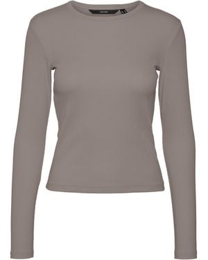 Vero Moda Vmchloe Ls Short Top JRS Noos - Grau