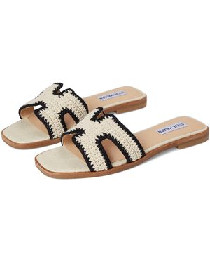 Steve Madden Hadyn Damen-Sandale – Flache Slides Mit Lasercut-Detail