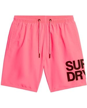 Superdry Badeshorts - Rot