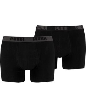 PUMA Basic Boxer Shorts Pack Of 2 - Black