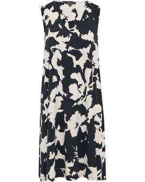 Comma, Kurzes Kleid in A-Shape mit V-Ausschnitt Navy 36 - Weiß