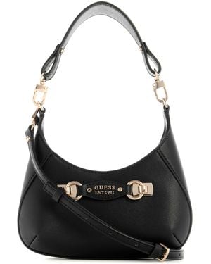 Guess Mimina Mini Top Zip Crossbody - Black