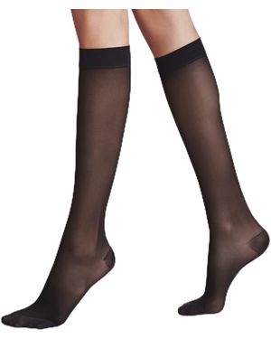 FALKE Energize 30 DEN W Kh trasparenti velati con compressione 1 paio - Nero