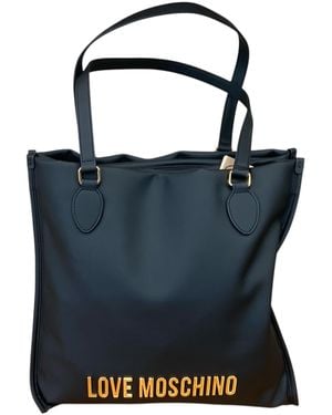 Love Moschino Jc4020 Large Shoulder Bag Organized By 3 Dividers - Blue