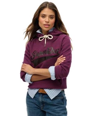 Superdry Super Athletics Kapuzenpullover Aubergine Lila 38