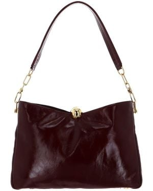 Furla Leder Schultertasche Sfera Soft Shoulder Bag Rubino weinrot - Lila