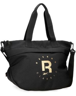 Reebok Gold Borsa Shopping Nero 46x30x24 cm Poliestere by Joumma Bags
