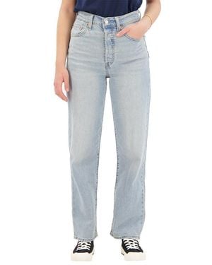 Levi's Ribcage Straight Ankle - Bleu